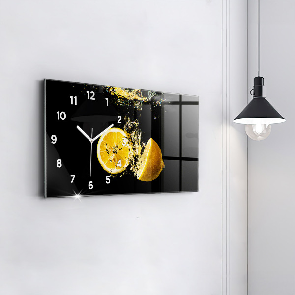 Reloj de cristal horizontal Limones