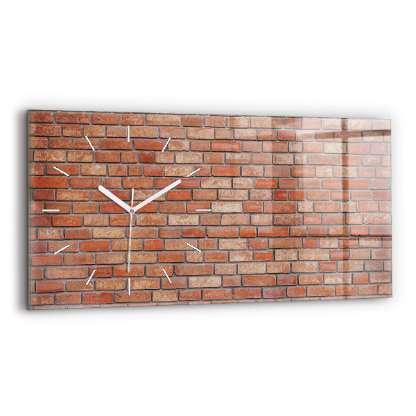 Reloj de cristal horizontal Pared de ladrillos