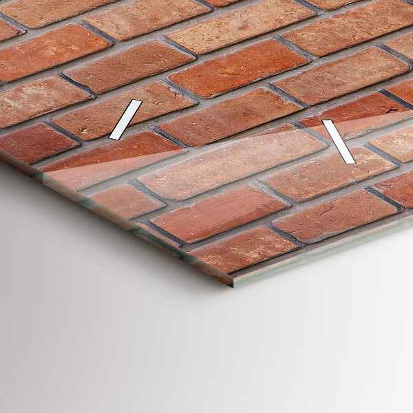 Reloj de cristal horizontal Pared de ladrillos