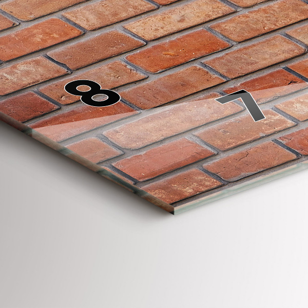 Reloj de cristal horizontal Pared de ladrillos