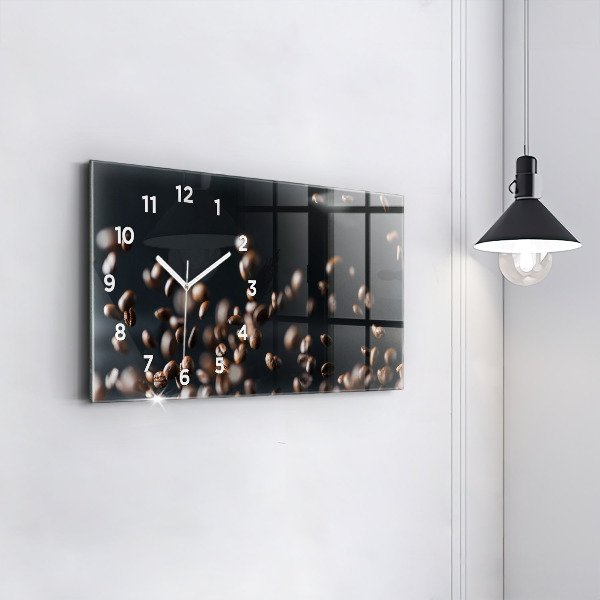 Reloj de cristal horizontal Granos de café