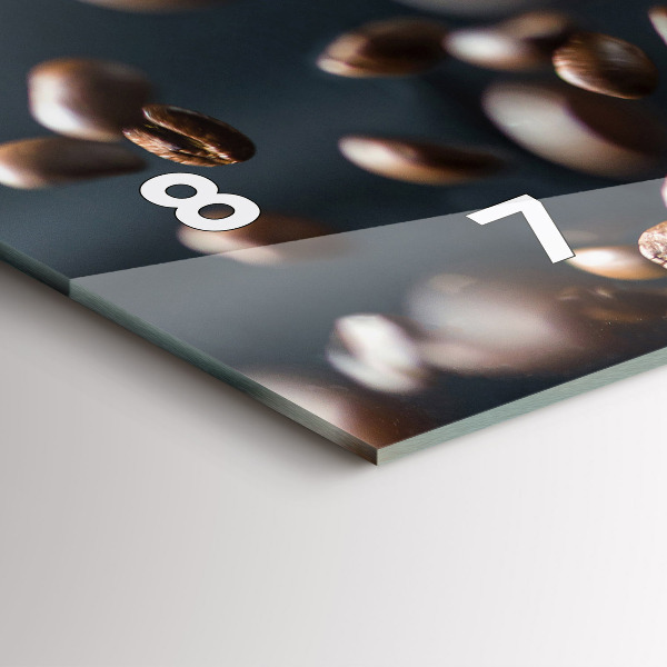 Reloj de cristal horizontal Granos de café