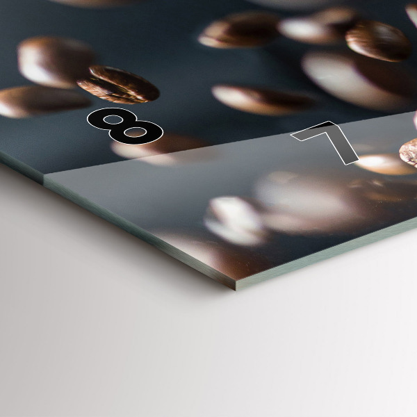 Reloj de cristal horizontal Granos de café