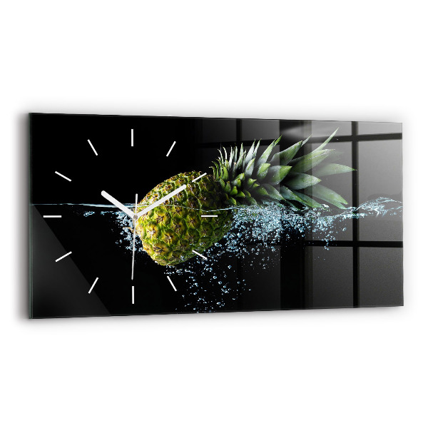 Reloj de cristal horizontal Piña