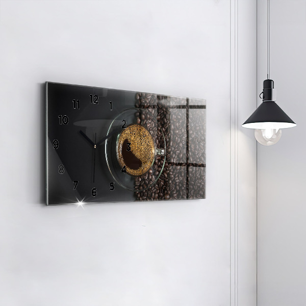 Reloj de cristal horizontal Taza de café