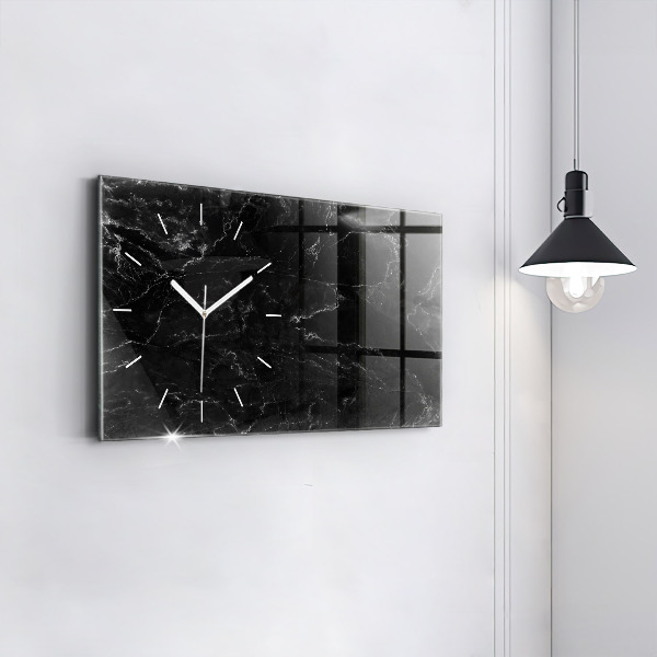 Reloj horizontal Mármol negro