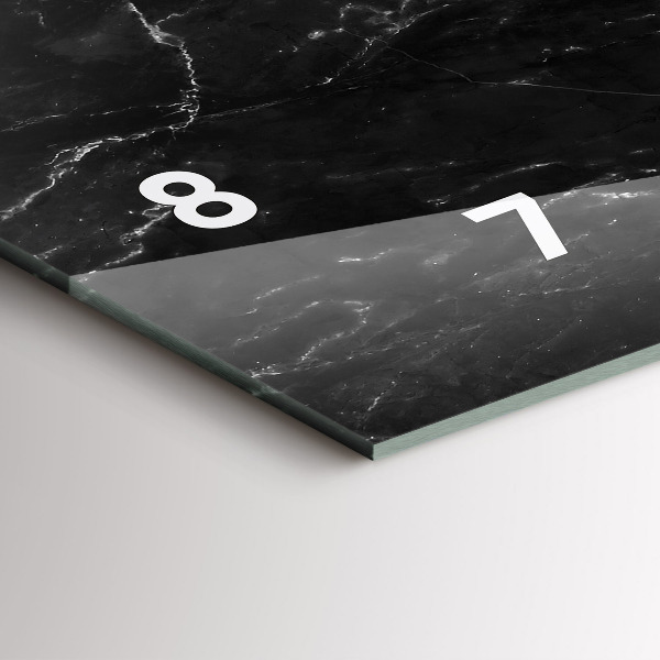 Reloj horizontal Mármol negro