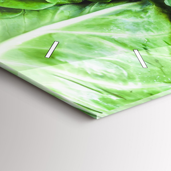 Reloj de cristal horizontal Verduras verdes