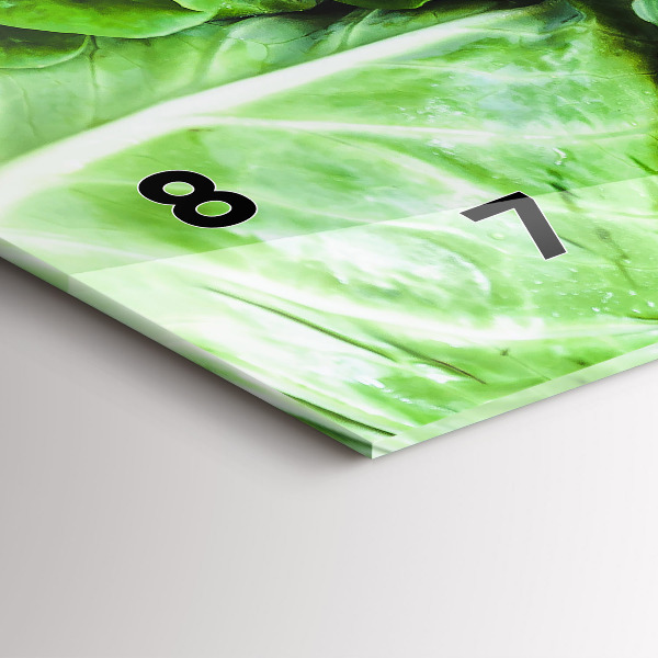Reloj de cristal horizontal Verduras verdes