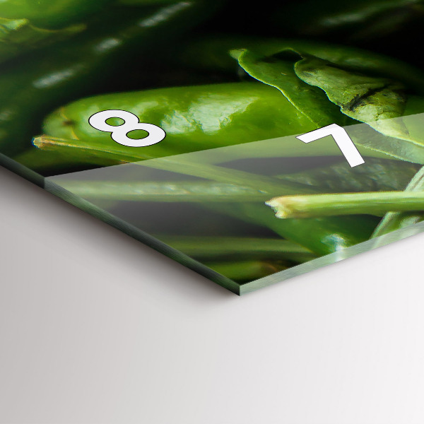 Reloj de cristal horizontal Pimiento verde