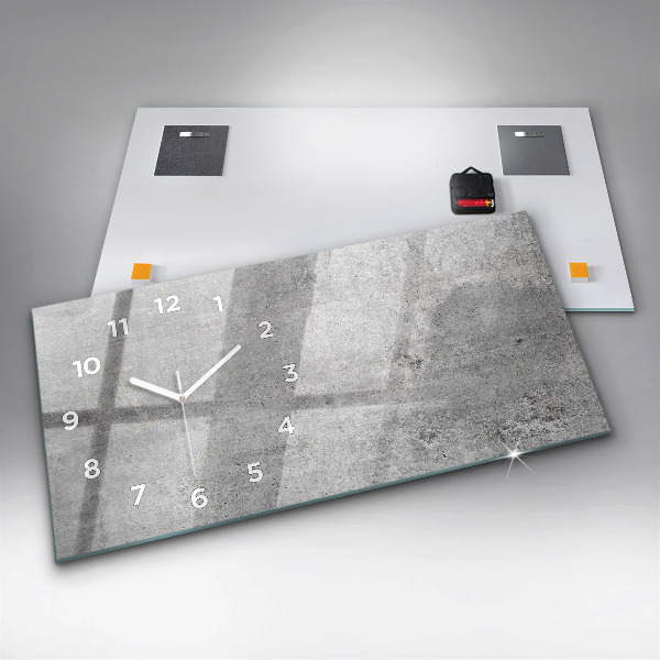 Reloj de cristal horizontal Pared en bruto