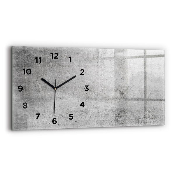 Reloj de cristal horizontal Pared en bruto