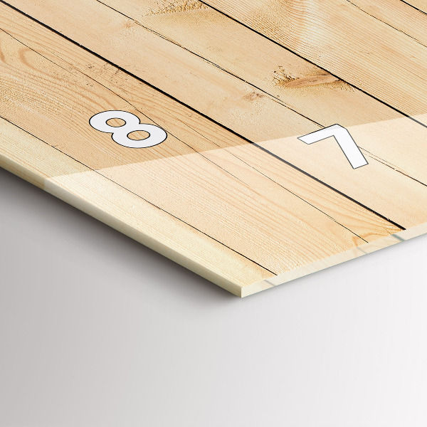 Reloj de cristal horizontal Tablas de madera
