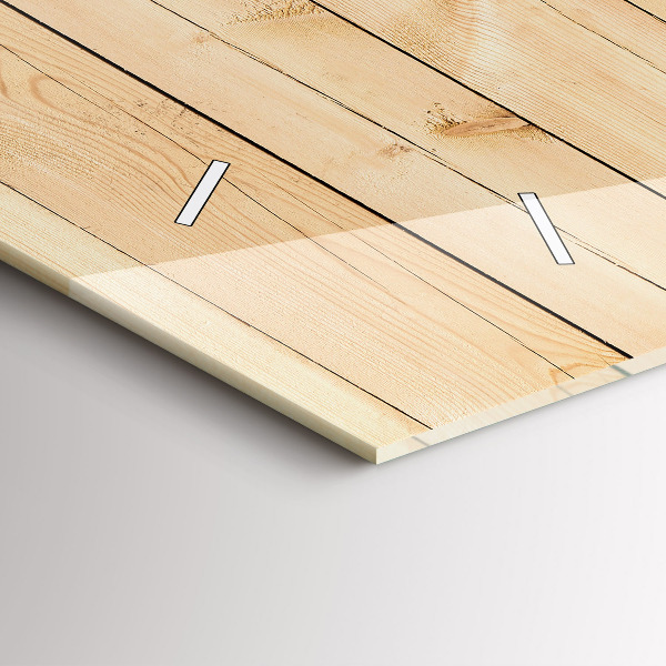 Reloj de cristal horizontal Tablas de madera