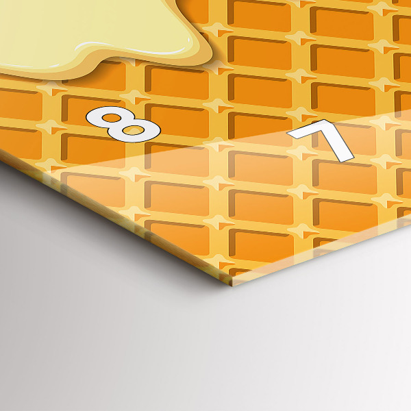 Reloj de cristal horizontal Barquillo y helado