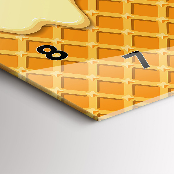 Reloj de cristal horizontal Barquillo y helado