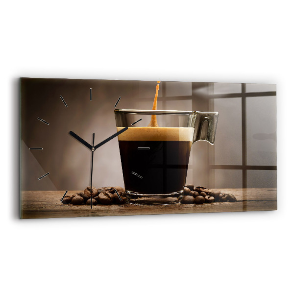 Reloj de cristal horizontal Taza de café