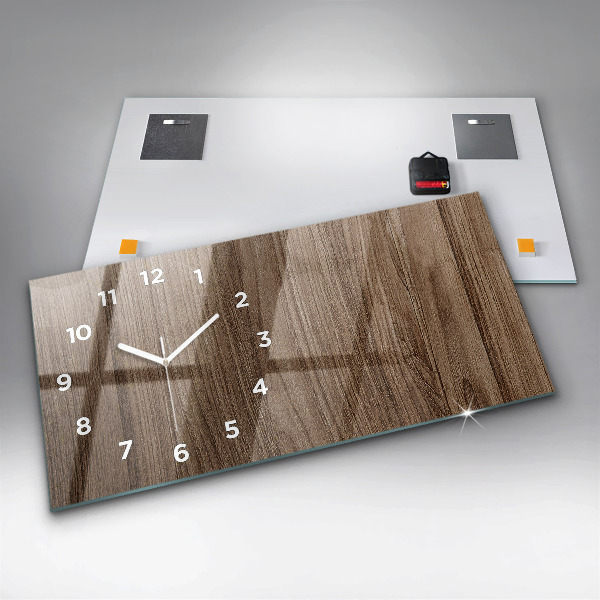Reloj horizontal Madera oscura