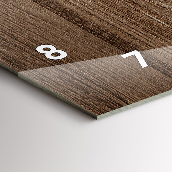 Reloj horizontal Madera oscura