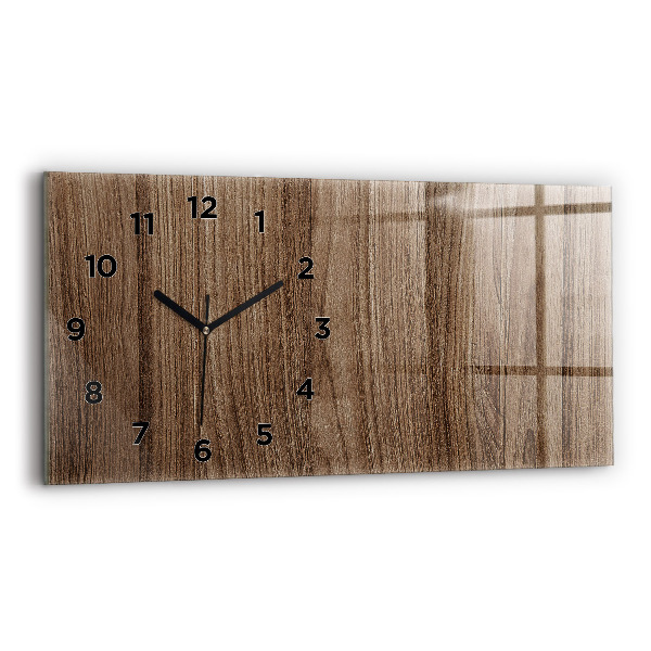 Reloj horizontal Madera oscura