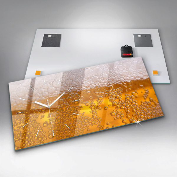 Reloj de cristal horizontal Cerveza