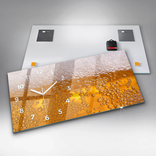 Reloj de cristal horizontal Cerveza