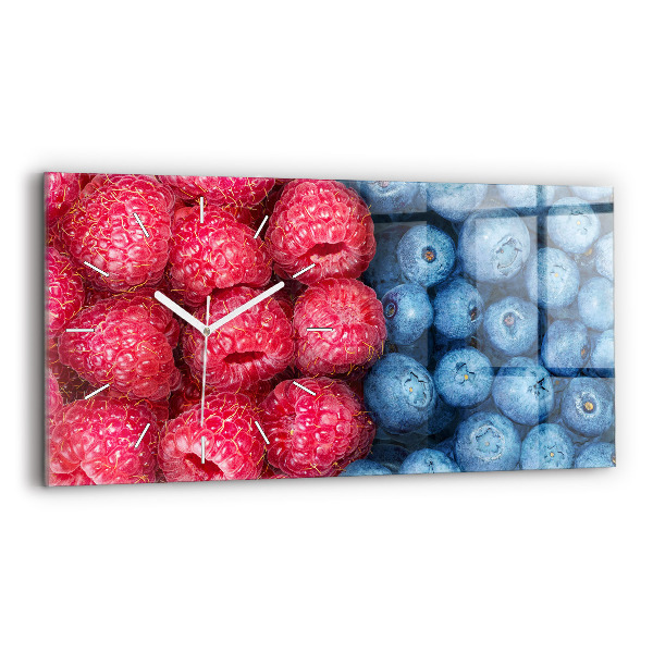 Reloj horizontal Arándanos y frambuesas