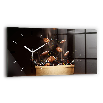 Reloj de cristal horizontal Café caliente