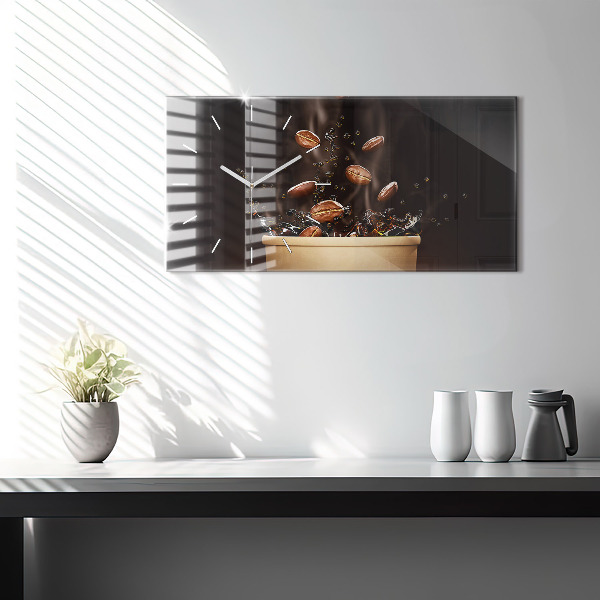 Reloj de cristal horizontal Café caliente
