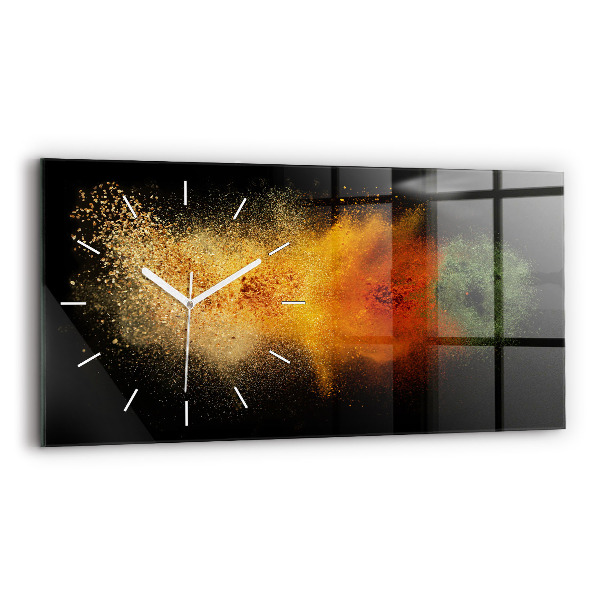 Reloj de cristal horizontal Especias esparcidas