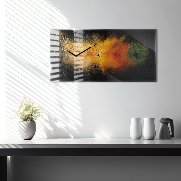 Reloj de cristal horizontal Especias esparcidas