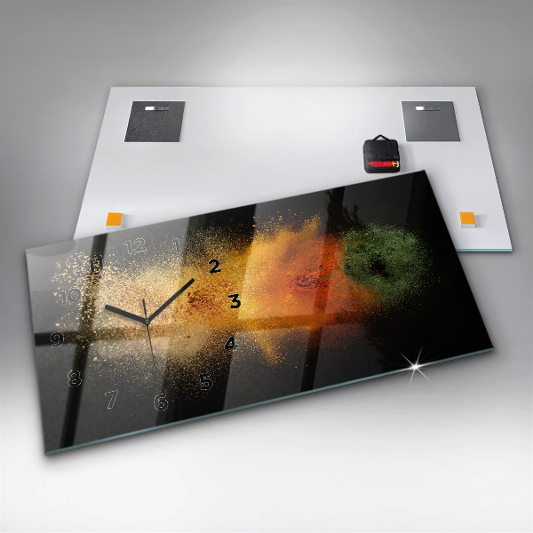 Reloj de cristal horizontal Especias esparcidas