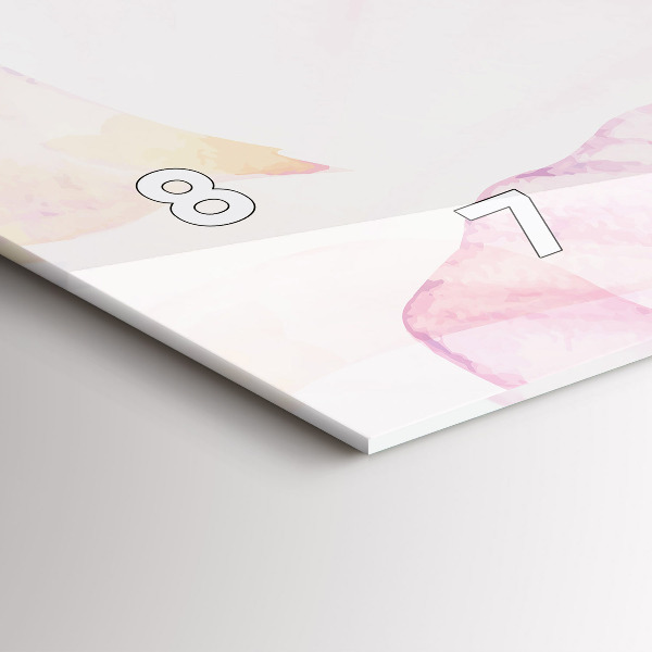 Reloj horizontal Pétalos de acuarela