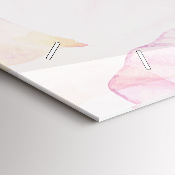 Reloj horizontal Pétalos de acuarela