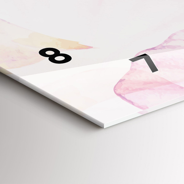 Reloj horizontal Pétalos de acuarela