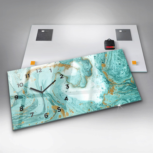Reloj horizontal Textura de mármol