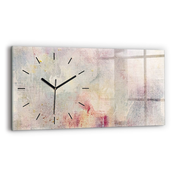 Reloj de cristal horizontal Abstracción pintada