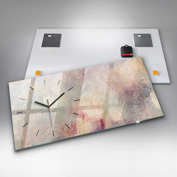 Reloj de cristal horizontal Abstracción pintada