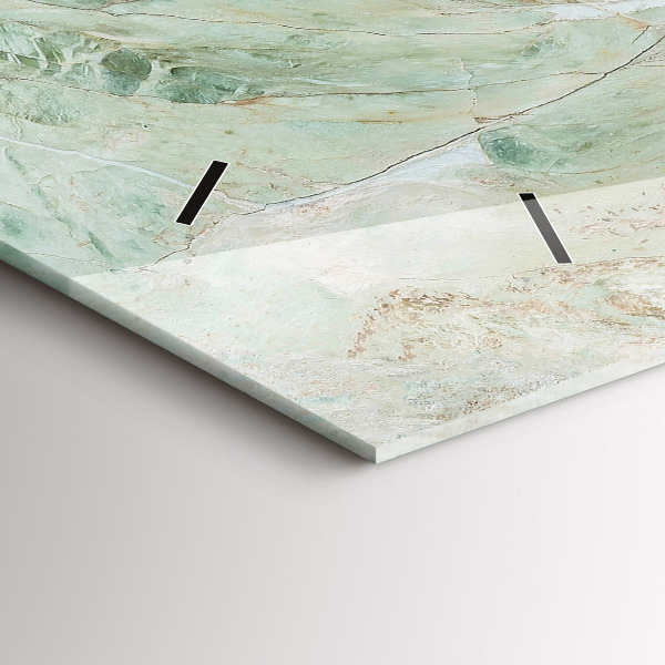 Reloj de cristal horizontal Textura de piedra de mármol