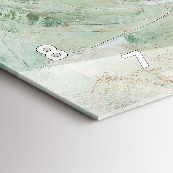 Reloj de cristal horizontal Textura de piedra de mármol