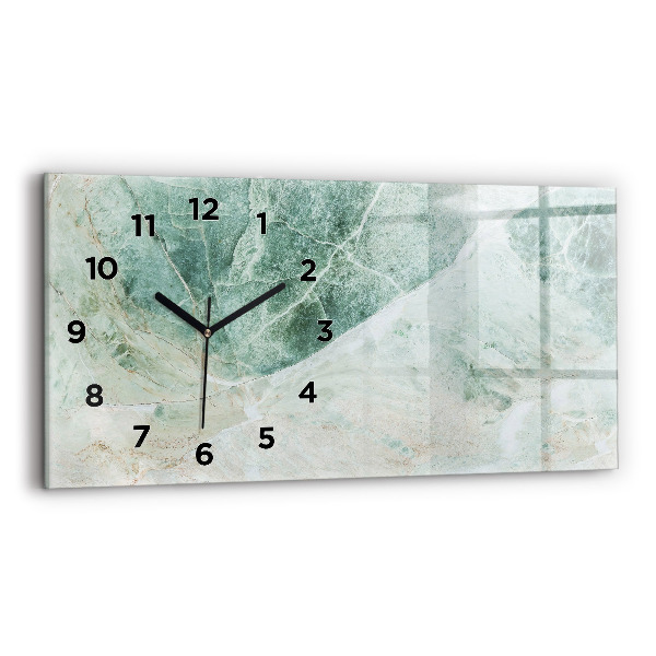 Reloj de cristal horizontal Textura de piedra de mármol