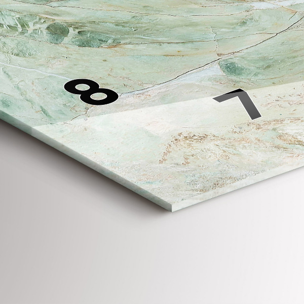 Reloj de cristal horizontal Textura de piedra de mármol