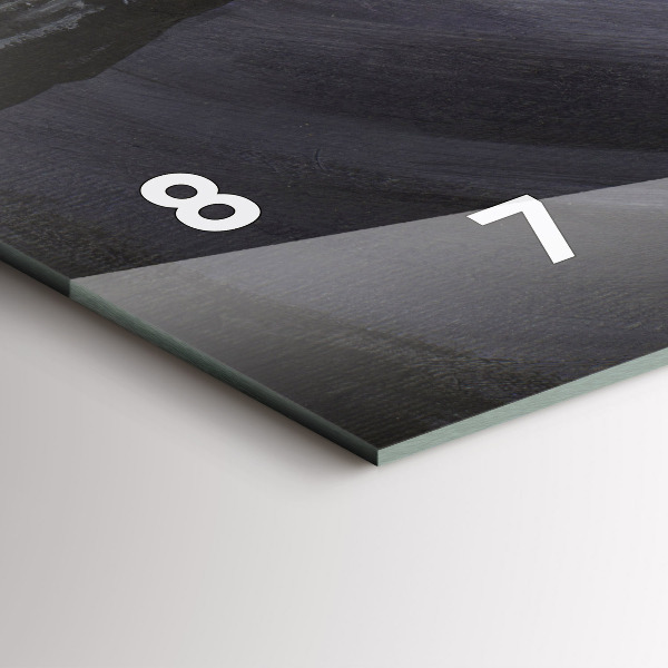 Reloj de cristal horizontal Cuervo a la luz de la luna