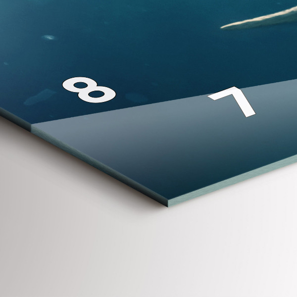 Reloj de cristal horizontal Elefante flotante en el océano