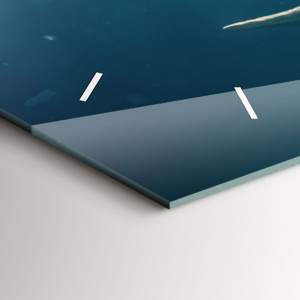 Reloj de cristal horizontal Elefante flotante en el océano