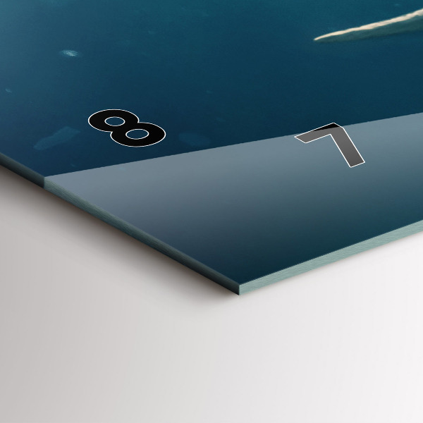 Reloj de cristal horizontal Elefante flotante en el océano