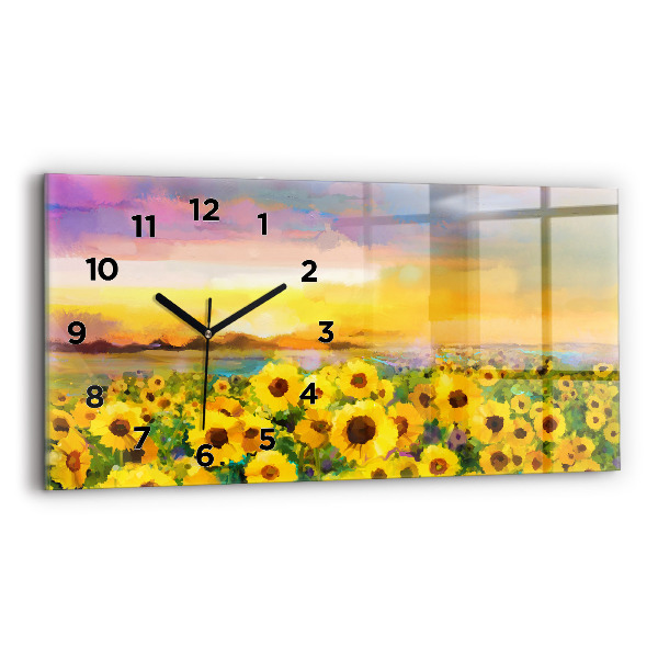 Reloj horizontal Campo de girasoles