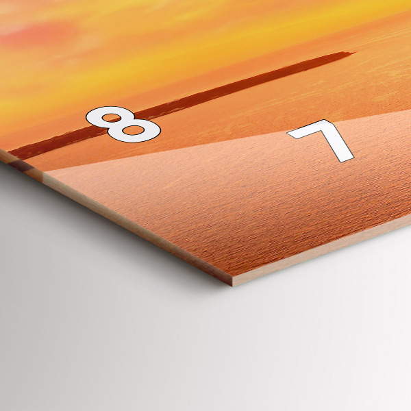 Reloj de cristal horizontal Antiguo molino de viento en Santorini