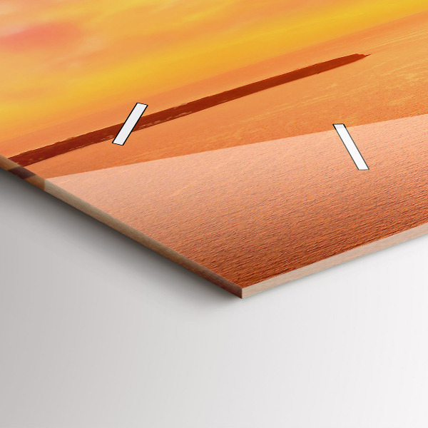 Reloj de cristal horizontal Antiguo molino de viento en Santorini