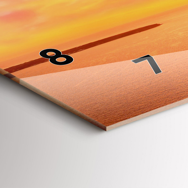 Reloj de cristal horizontal Antiguo molino de viento en Santorini